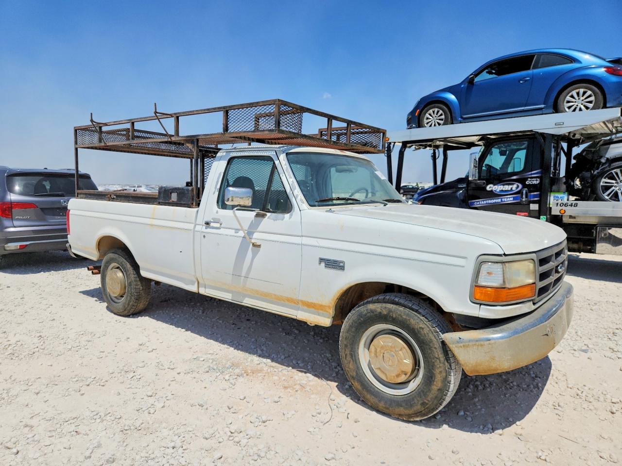 1997 Ford F250 White vin: 3FTHF25H6VMA72630