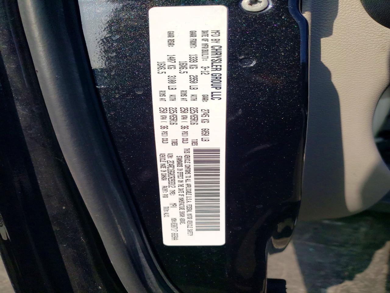 2012 Chrysler Town & Country Touring Black vin: 2C4RC1BG0CR293312