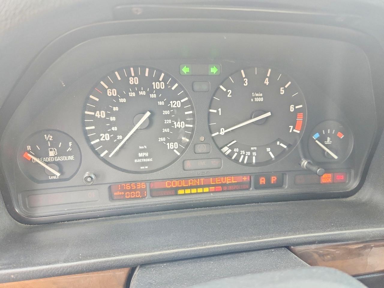 1995 Bmw 540 I Automatic Black vin: WBAHE632XSGF31141