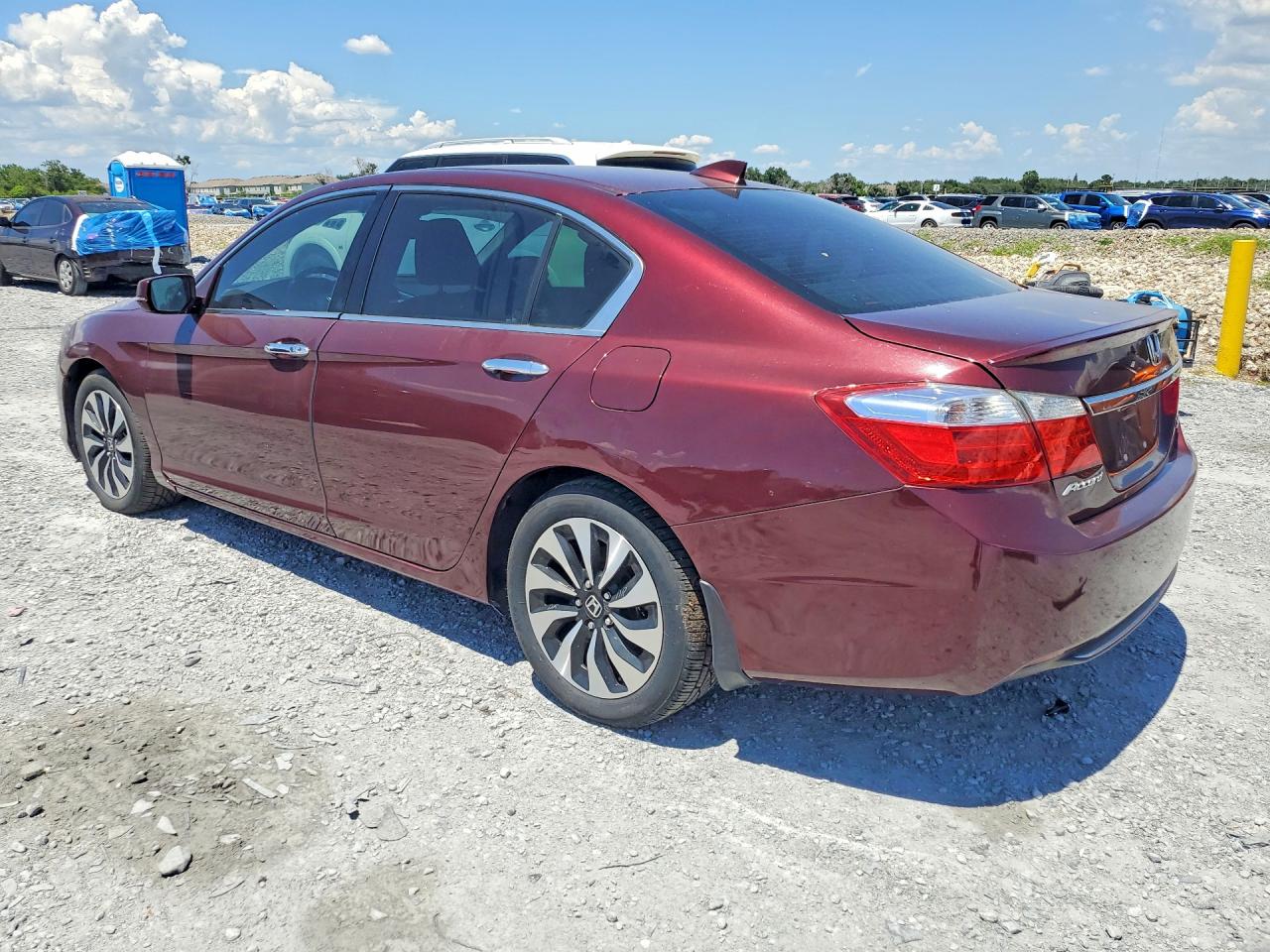 2015 Honda Accord Hybrid Exl Burgundy vin: 1HGCR6F52FA011837