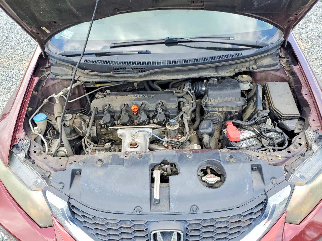 2013 Honda Civic Lx Burgundy vin: 2HGFB2F50DH586110