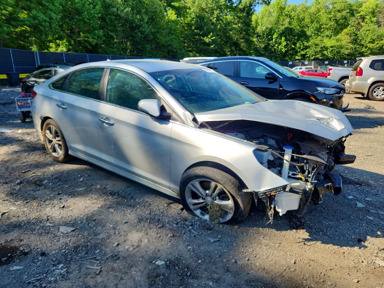 2018 Hyundai Sonata Sel Silver vin: 5NPE34AF2JH618741