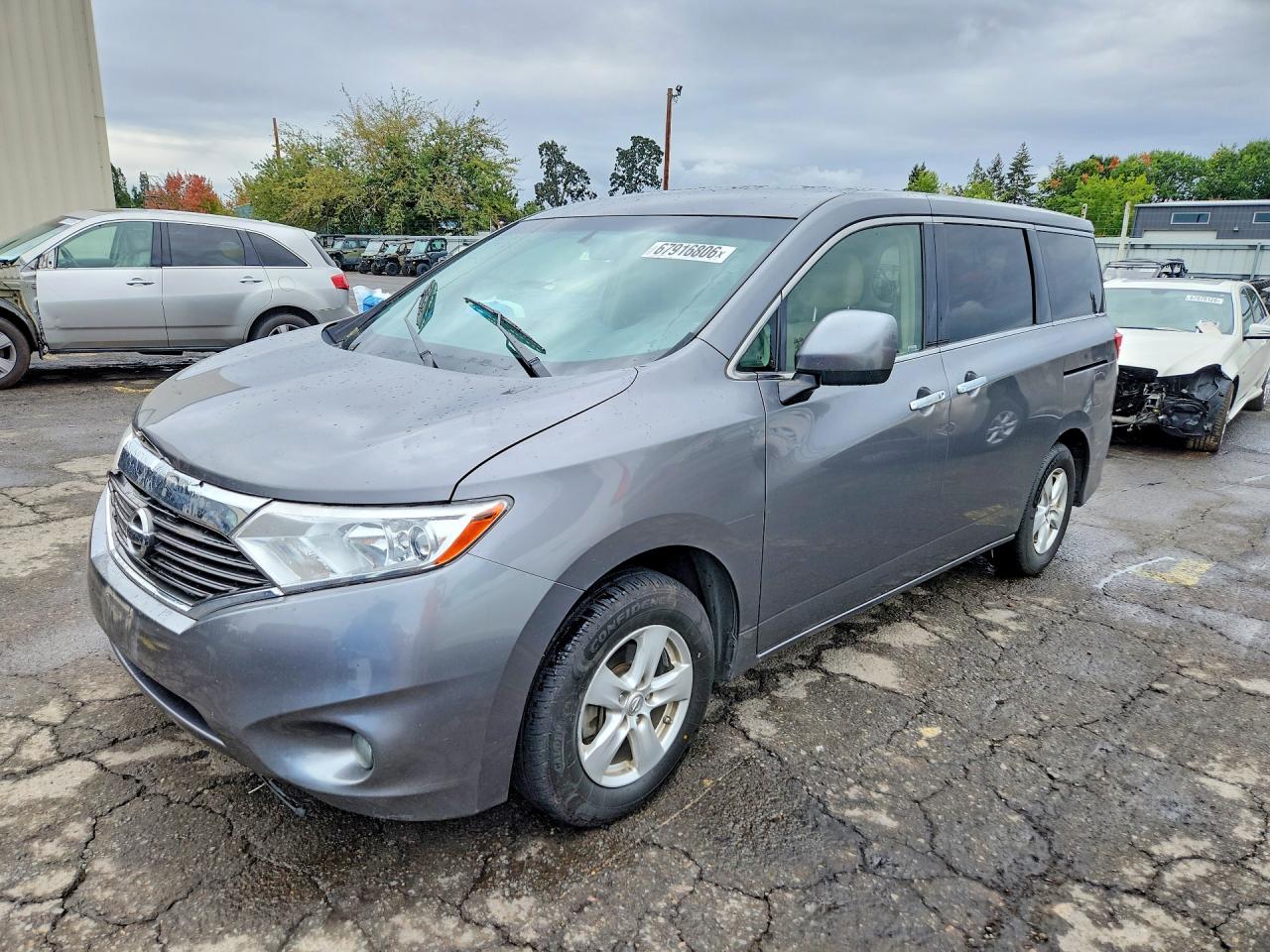 2015 Nissan Quest 3.5 Sv Gray vin: JN8AE2KP0F9121499