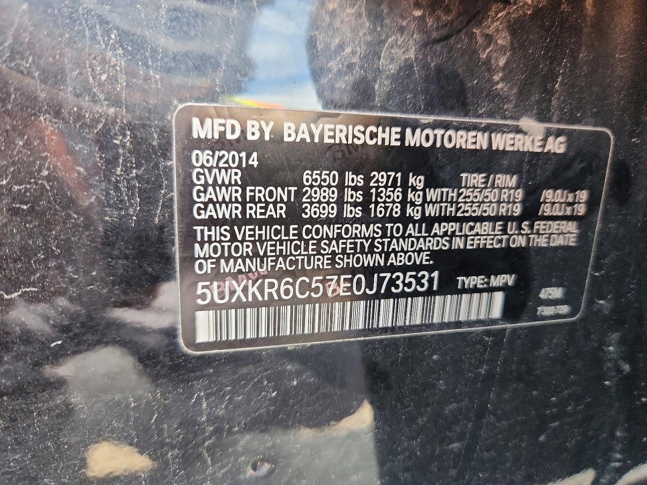 2014 Bmw X5 Xdrive50i Black vin: 5UXKR6C57E0J73531