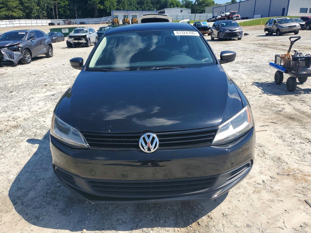 2014 Volkswagen Jetta Base Black vin: 3VW1K7AJ2EM368521