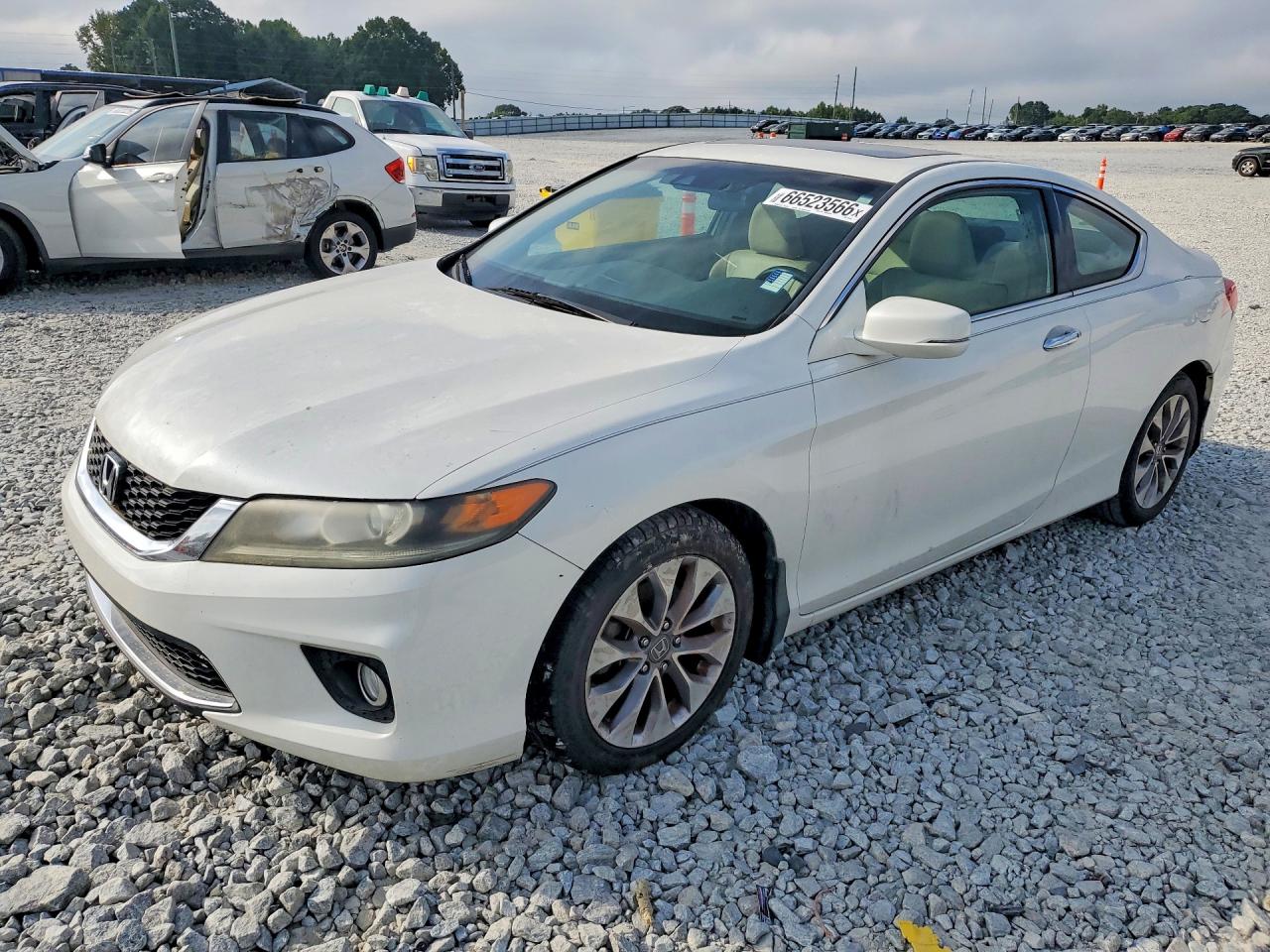 2013 Honda Accord Exl White vin: 1HGCT1B89DA001842