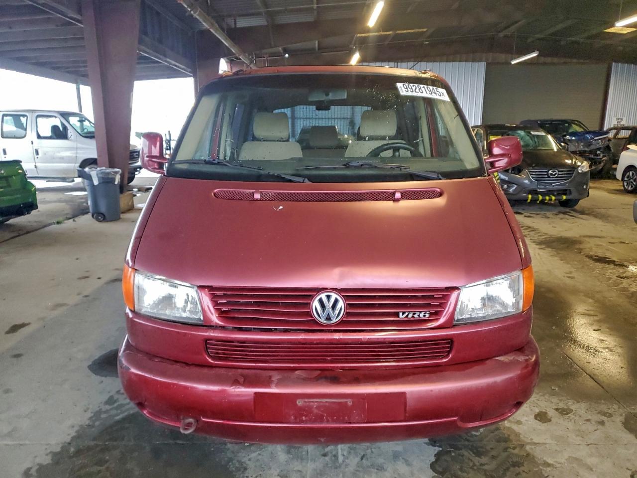 1999 Volkswagen Eurovan Gls Red vin: WV2KH2704XH140312
