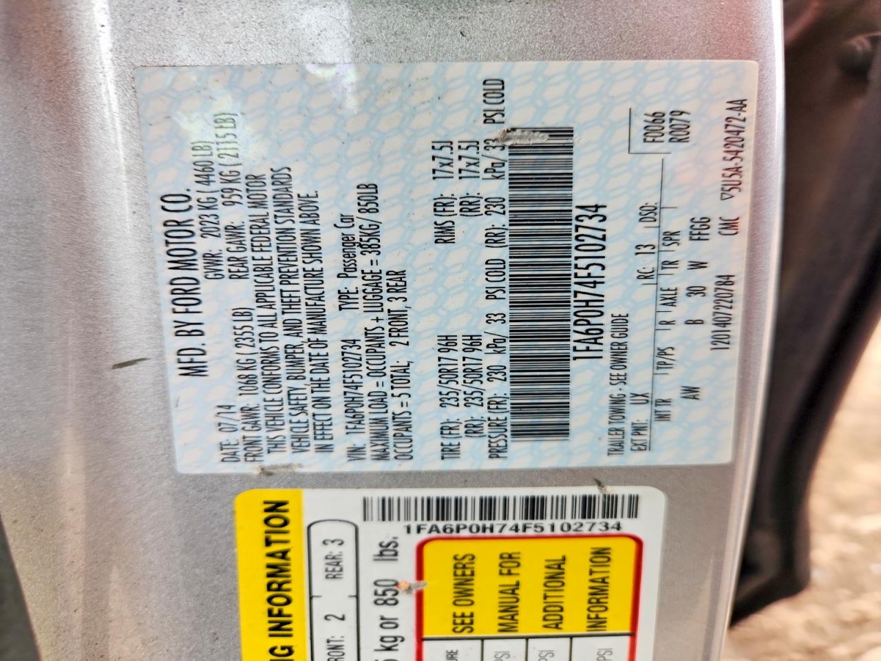 2015 Ford Fusion Se Серебряный vin: 1FA6P0H74F5102734