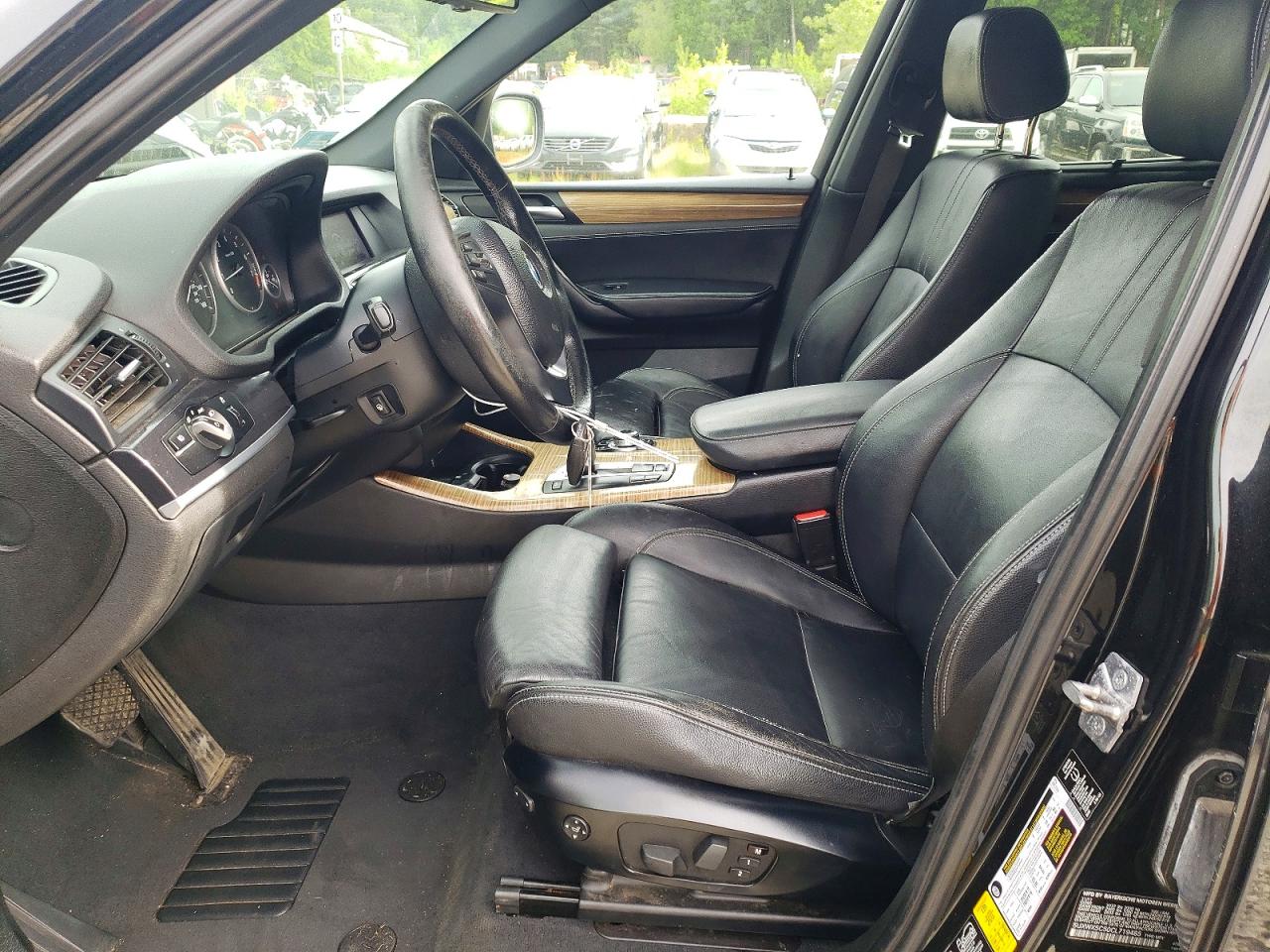 2012 Bmw X3 Xdrive28i Black vin: 5UXWX5C50CL719485