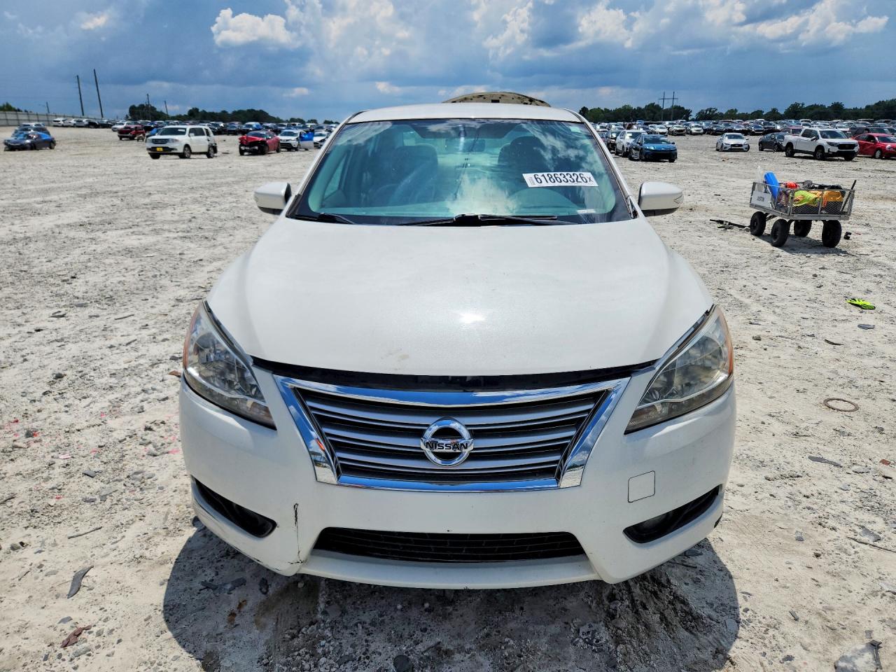 2013 Nissan Sentra S/sv/sr/sl White vin: 3N1AB7AP2DL691451