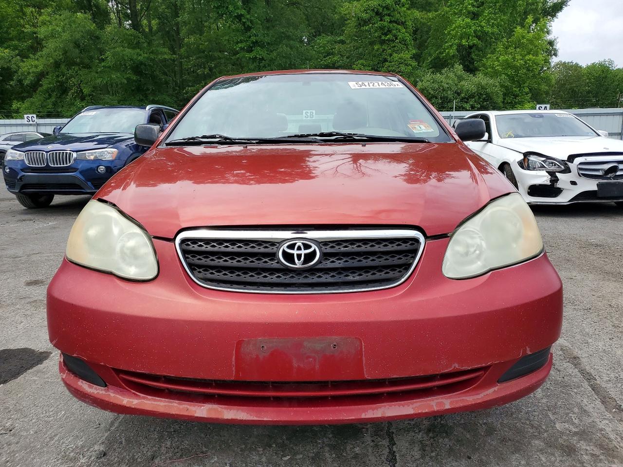 2007 Toyota Corolla Ce Red vin: 2T1BR32E87C849186
