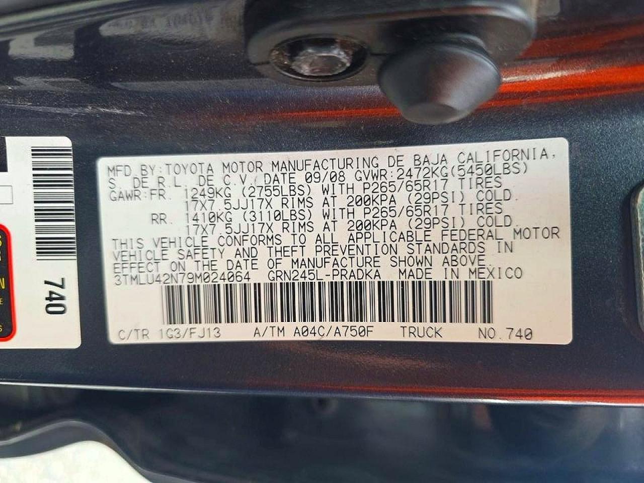 2009 Toyota Tacoma V6 Gray vin: 3TMLU42N79M024064