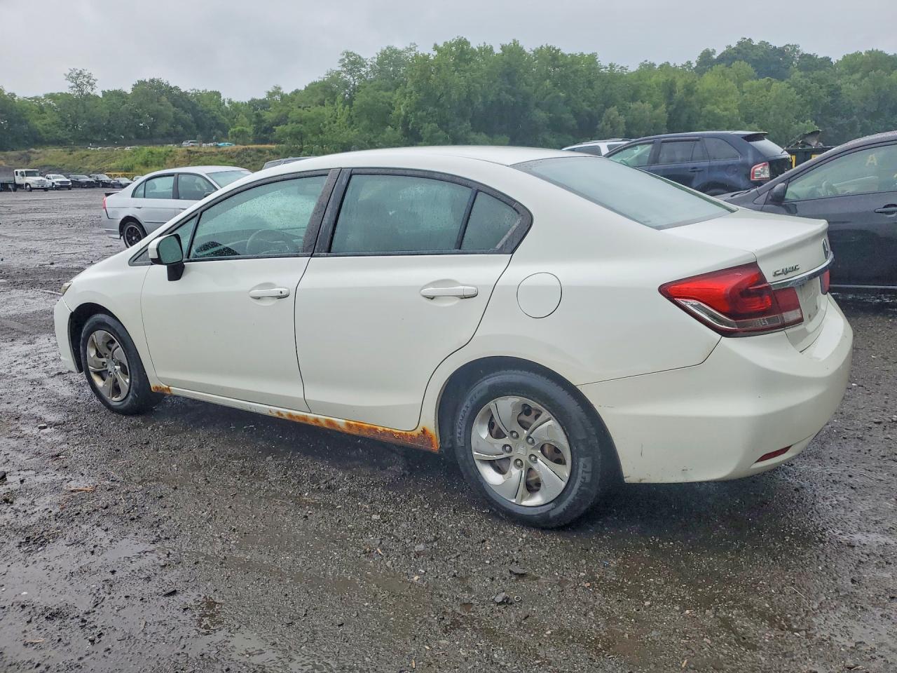 2014 Honda Civic Lx White vin: 2HGFB2F53EH525996