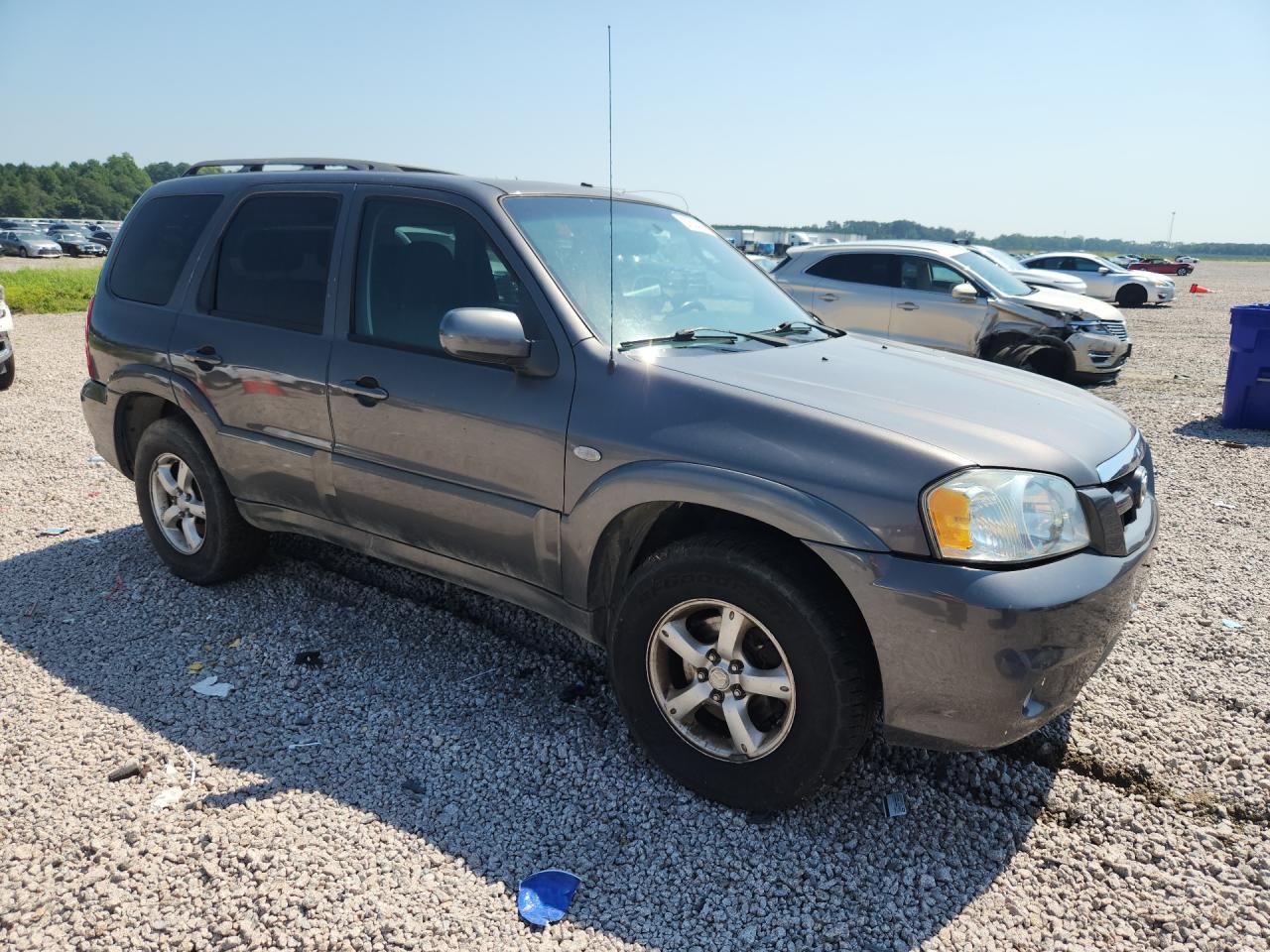 2006 Mazda Tribute S Gray vin: 4F2CZ04136KM29698
