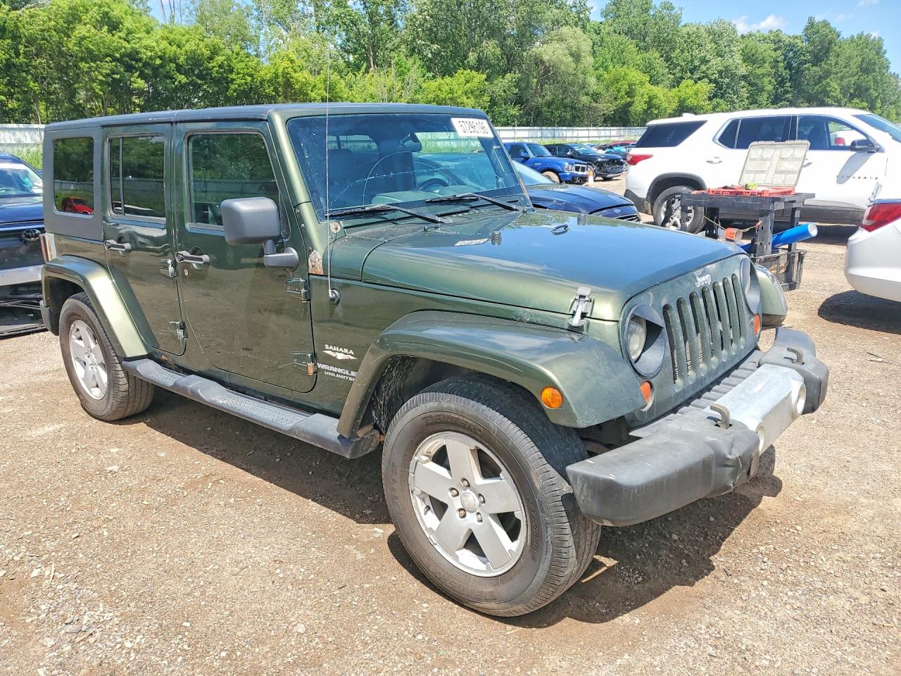 2009 Jeep Wrangler Unlimited Sahara Green vin: 1J4GA59159L733168
