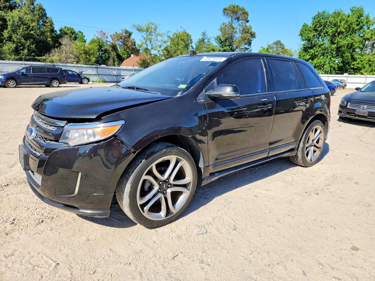 2014 Ford Edge Sport Black vin: 2FMDK4AK7EBB56878