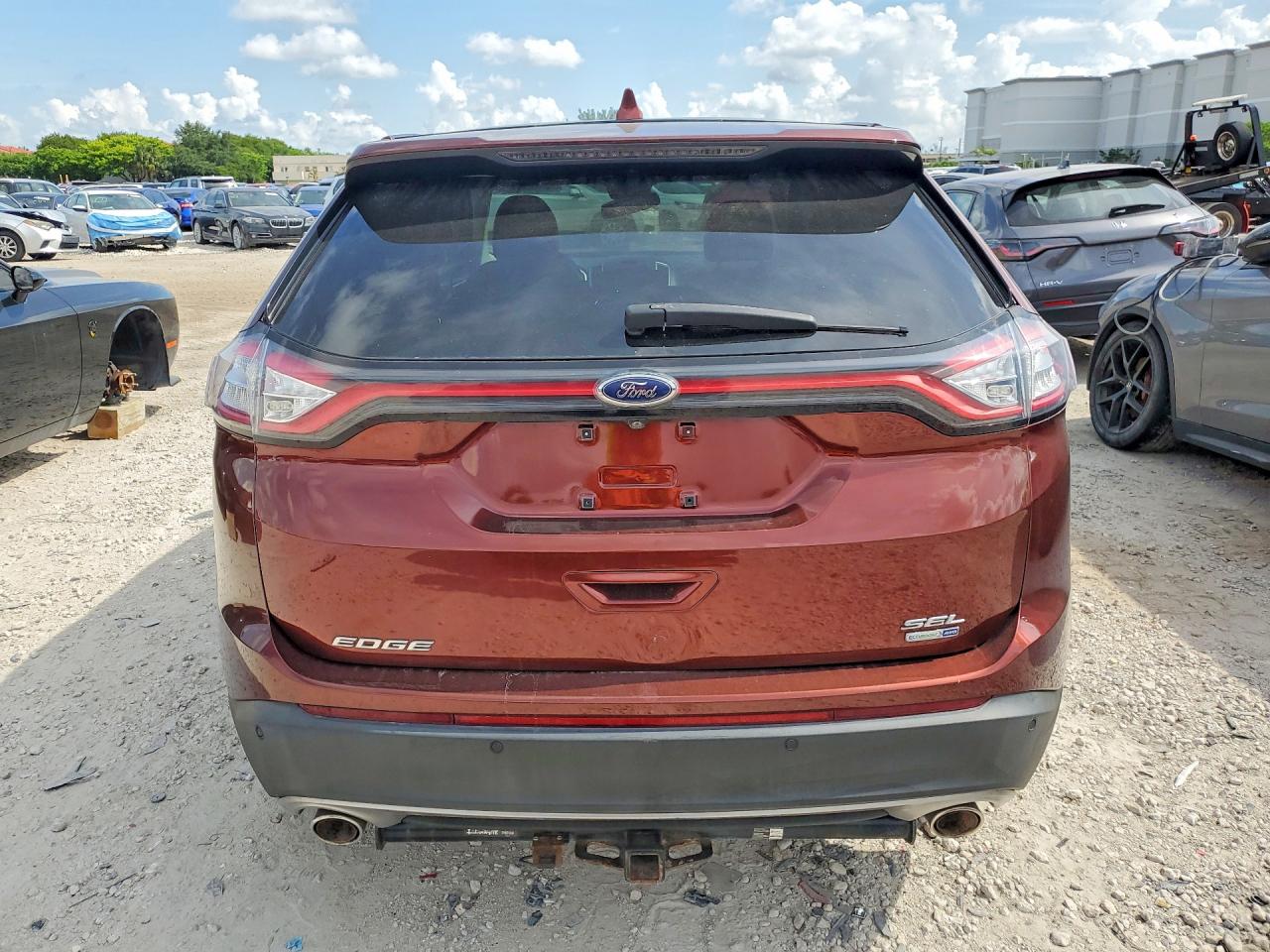 2015 Ford Edge Sel Бордовый vin: 2FMTK4J93FBB89807