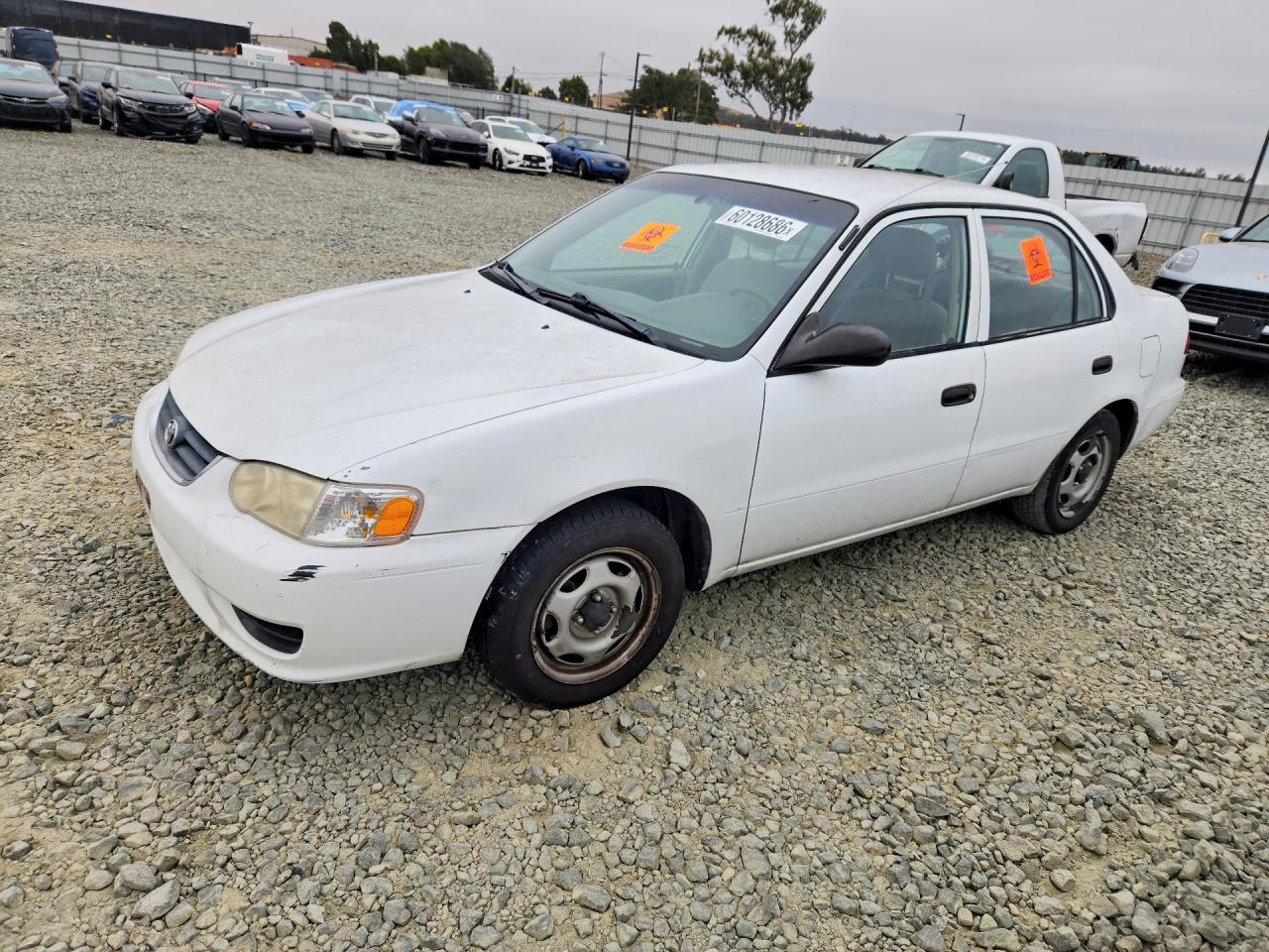 2001 Toyota Corolla Ce White vin: 1NXBR12E01Z474906
