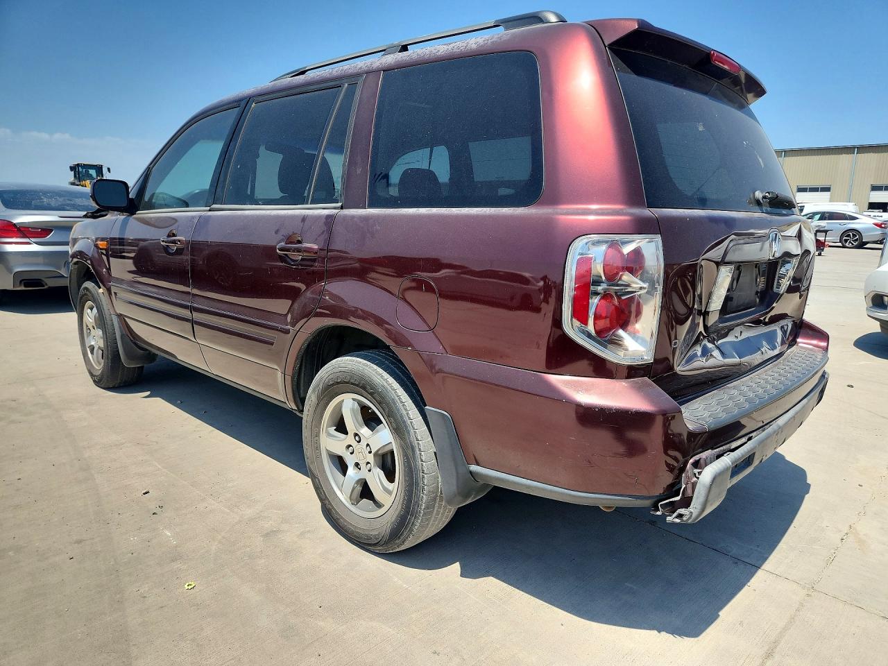 2007 Honda Pilot Ex Burgundy vin: 5FNYF28437B020971
