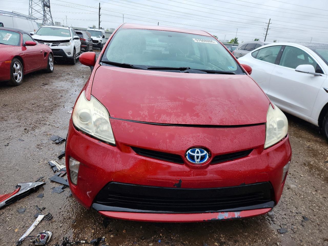2012 Toyota Prius Three Red vin: JTDKN3DUXC5412913