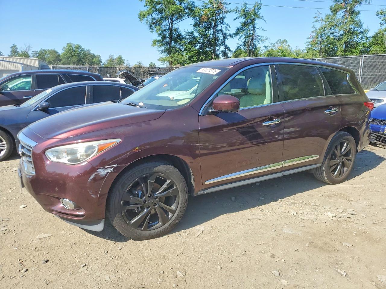 2013 Infiniti Jx35 Base Maroon vin: 5N1AL0MM3DC309860