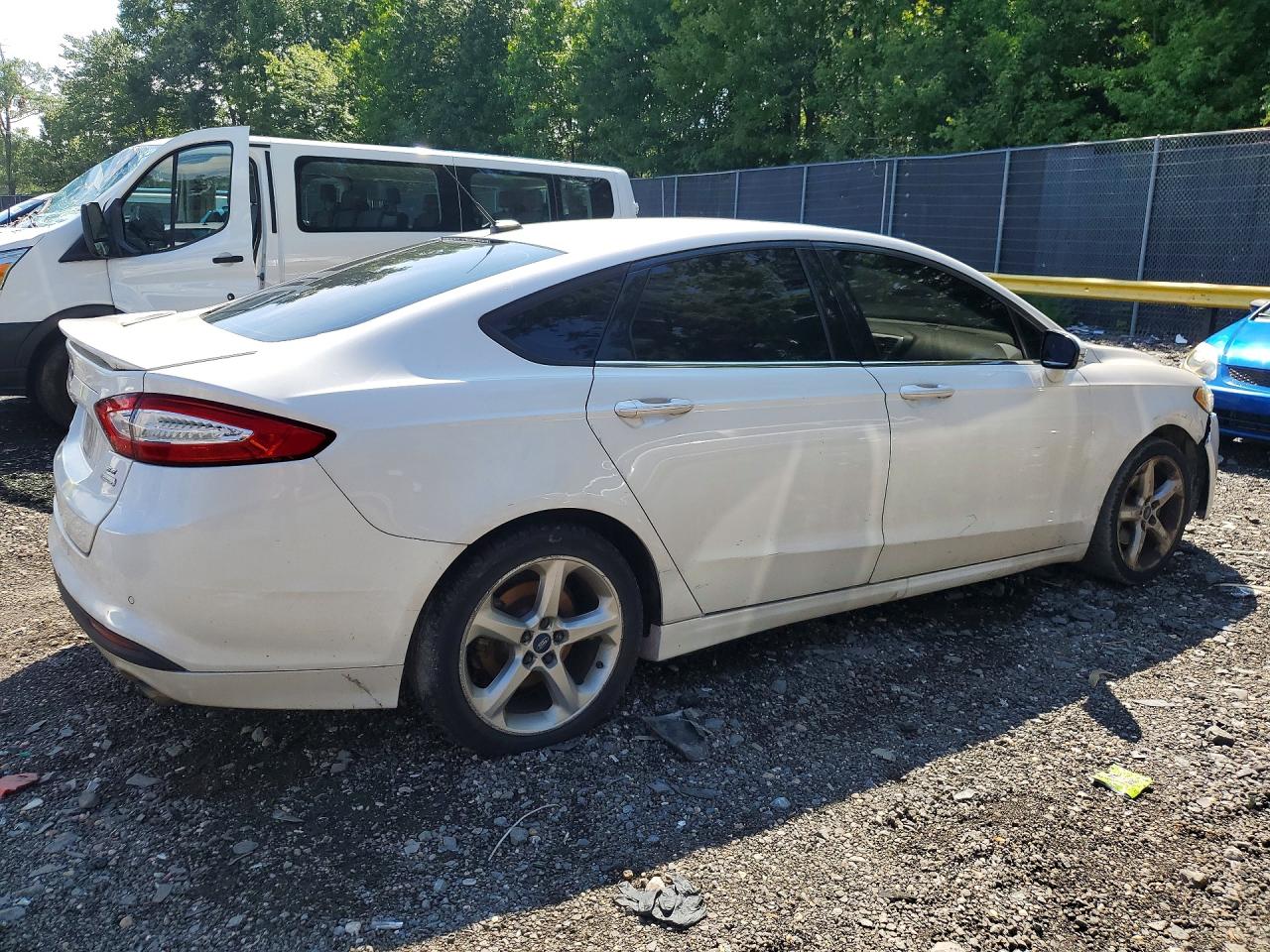 2013 Ford Fusion Se White vin: 3FA6P0HR3DR277214