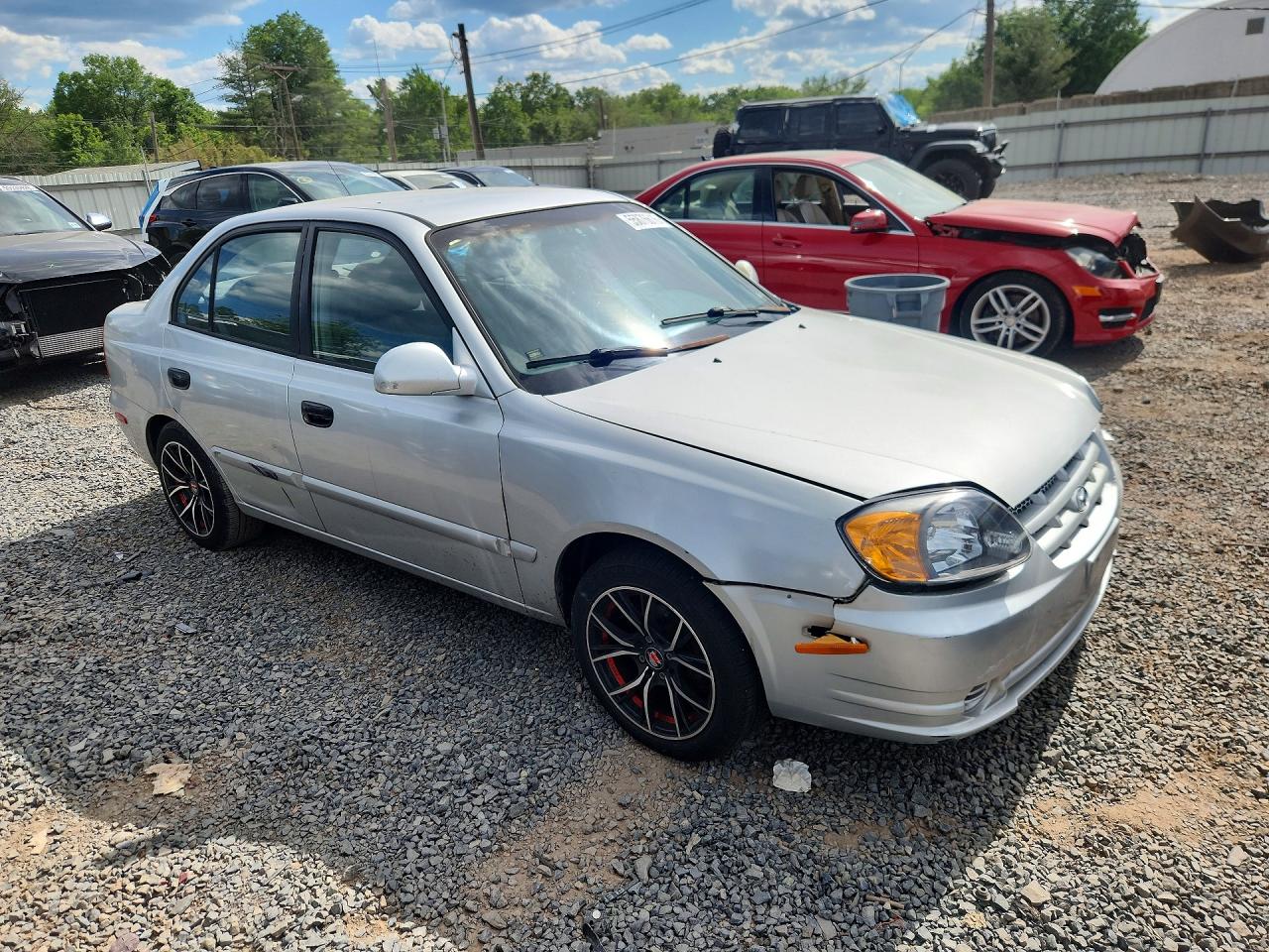 2004 Hyundai Accent Gl Silver vin: KMHCG45C64U561378