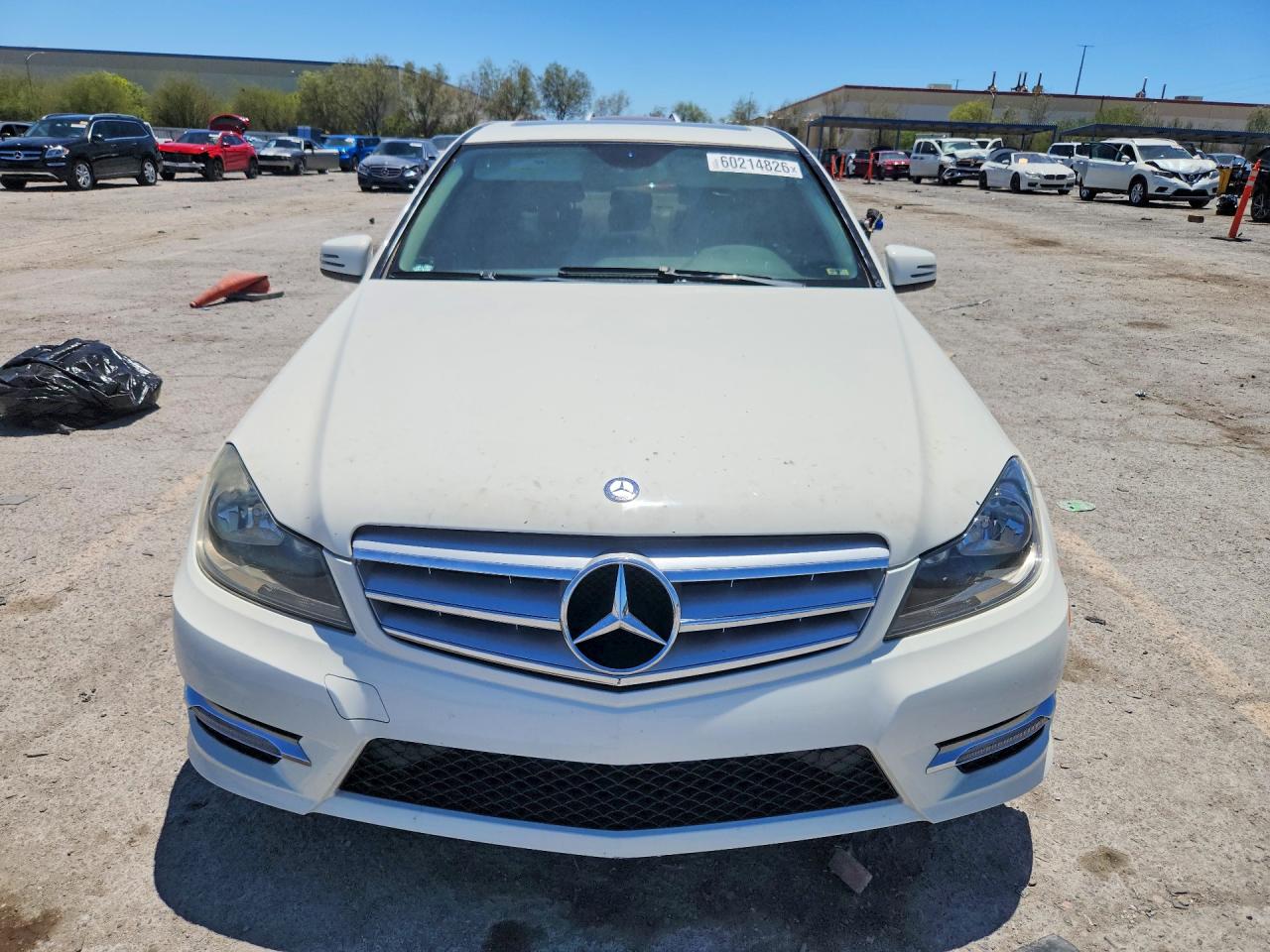 2012 Mercedes-benz C 250 White vin: WDDGF4HB6CA616879