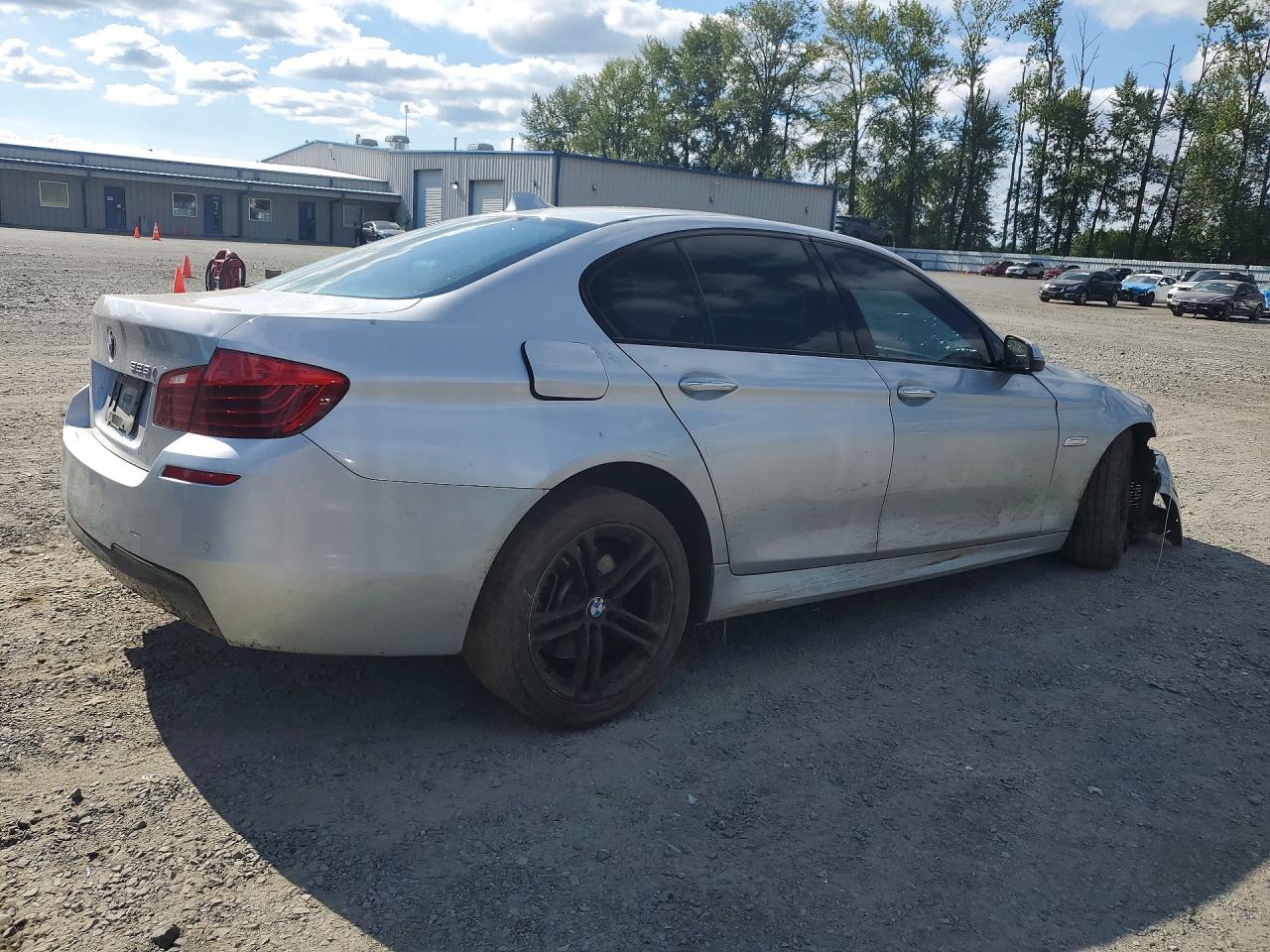 2014 Bmw 528 I Silver vin: WBA5A5C53ED504384