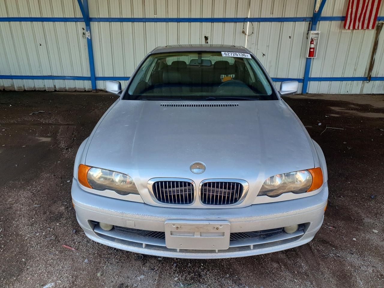 2001 Bmw 325 Ci Silver vin: WBABN33421JW49639
