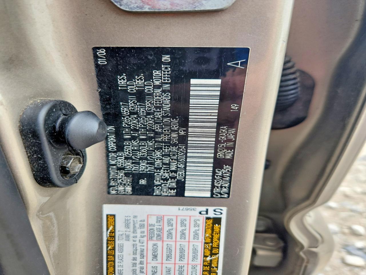 2006 Toyota 4runner Sr5 Желто-коричневый vin: JTEBU14R160092641