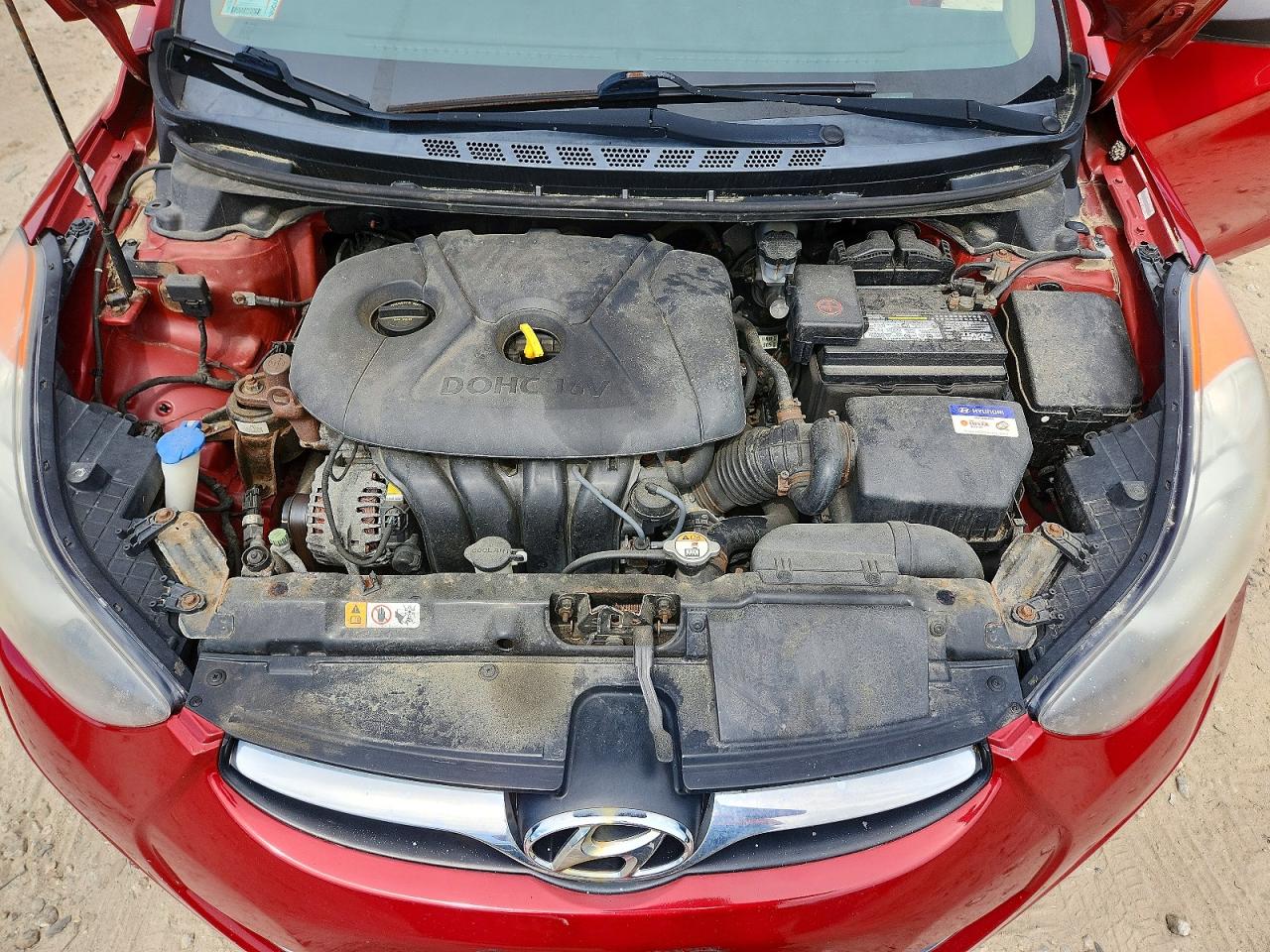 2013 Hyundai Elantra Gls Red vin: KMHDH4AE8DU617572