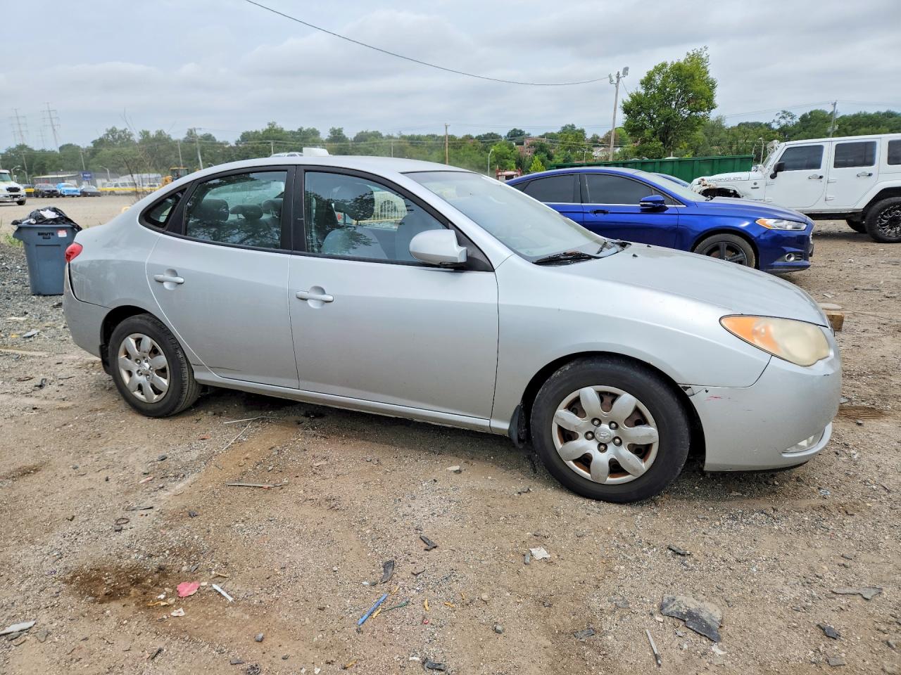 2007 Hyundai Elantra Gls Silver vin: KMHDU46D17U222360