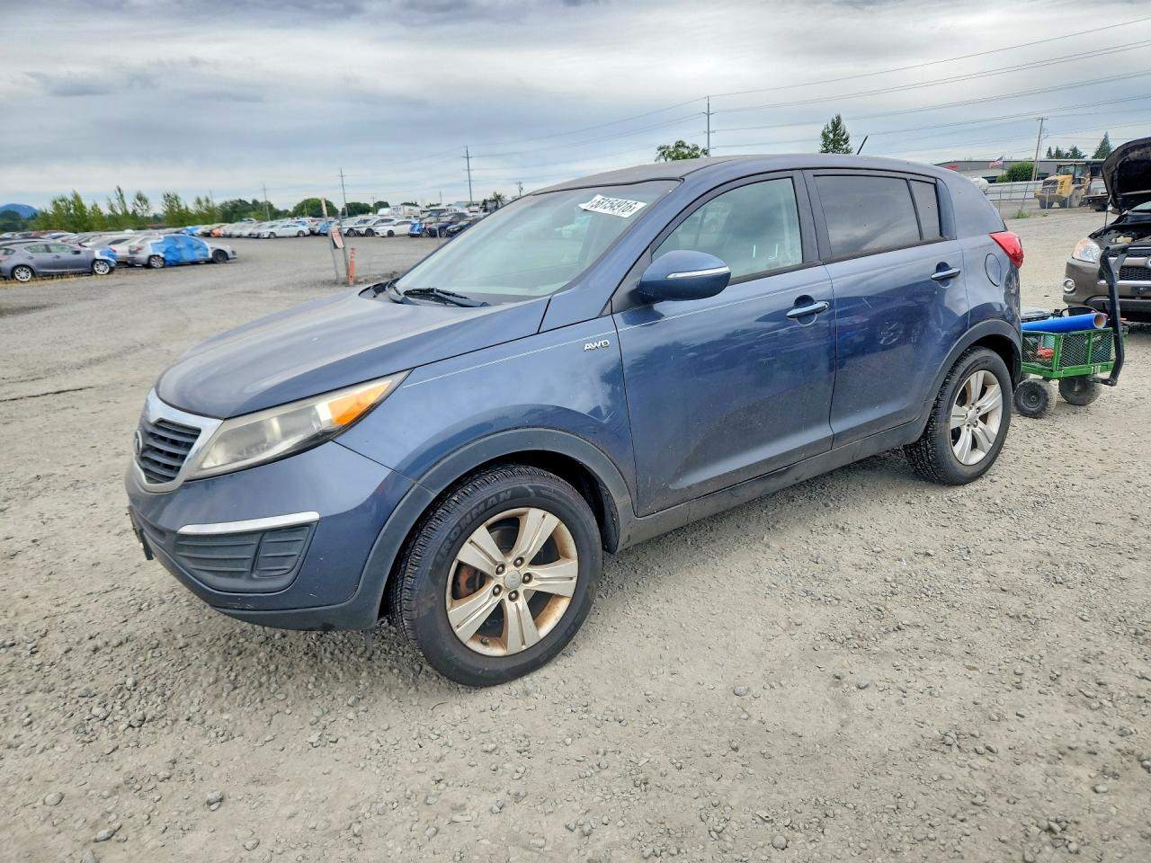 2013 Kia Sportage Lx Blue vin: KNDPBCA26D7466944