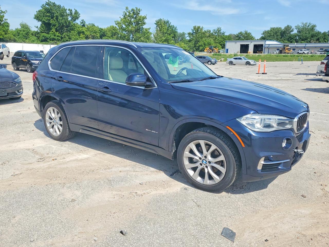 2014 Bmw X5 Xdrive35d Blue vin: 5UXKS4C53E0J94627