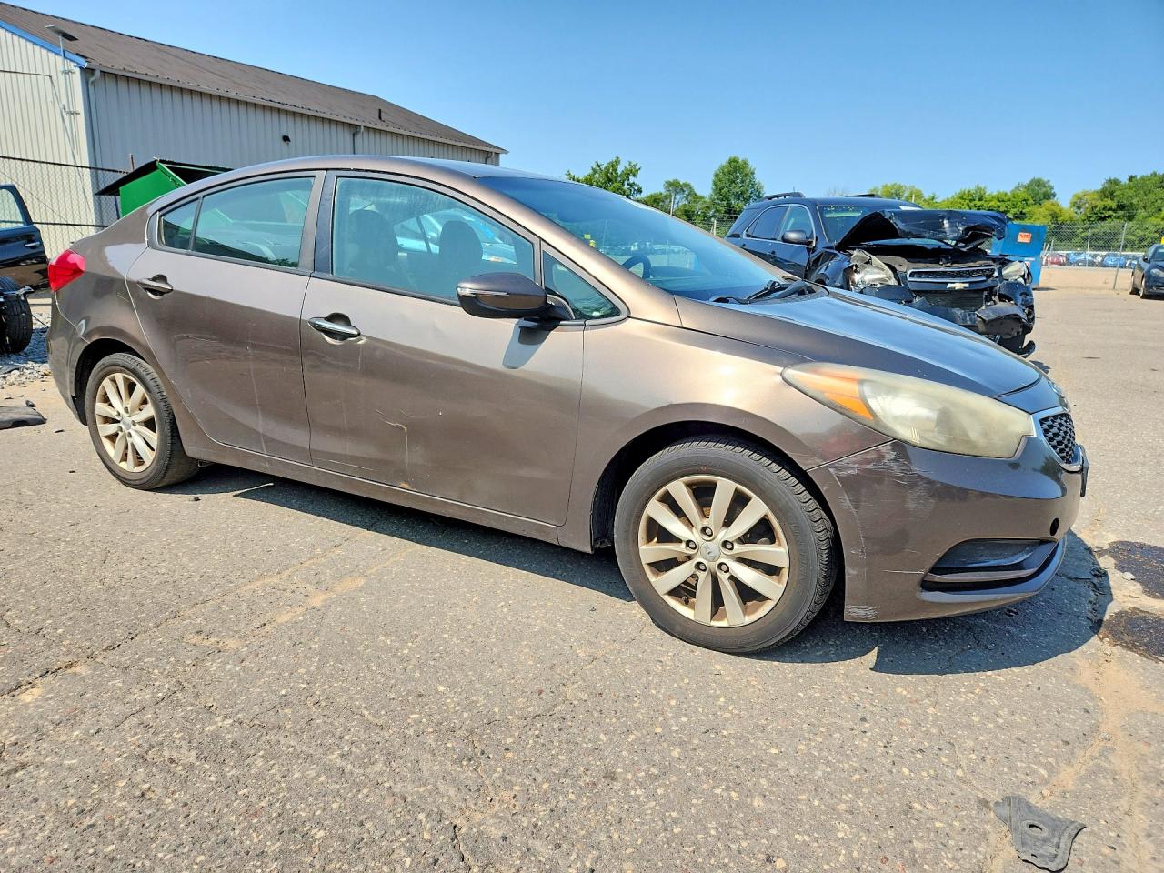 2014 Kia Forte Lx Brown vin: KNAFX4A6XE5101960