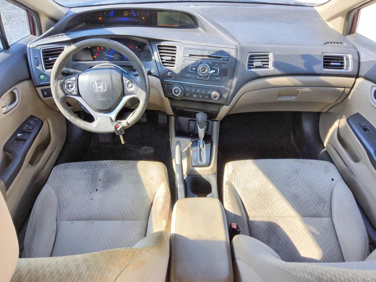 2015 Honda Civic Lx Burgundy vin: 19XFB2F50FE093539