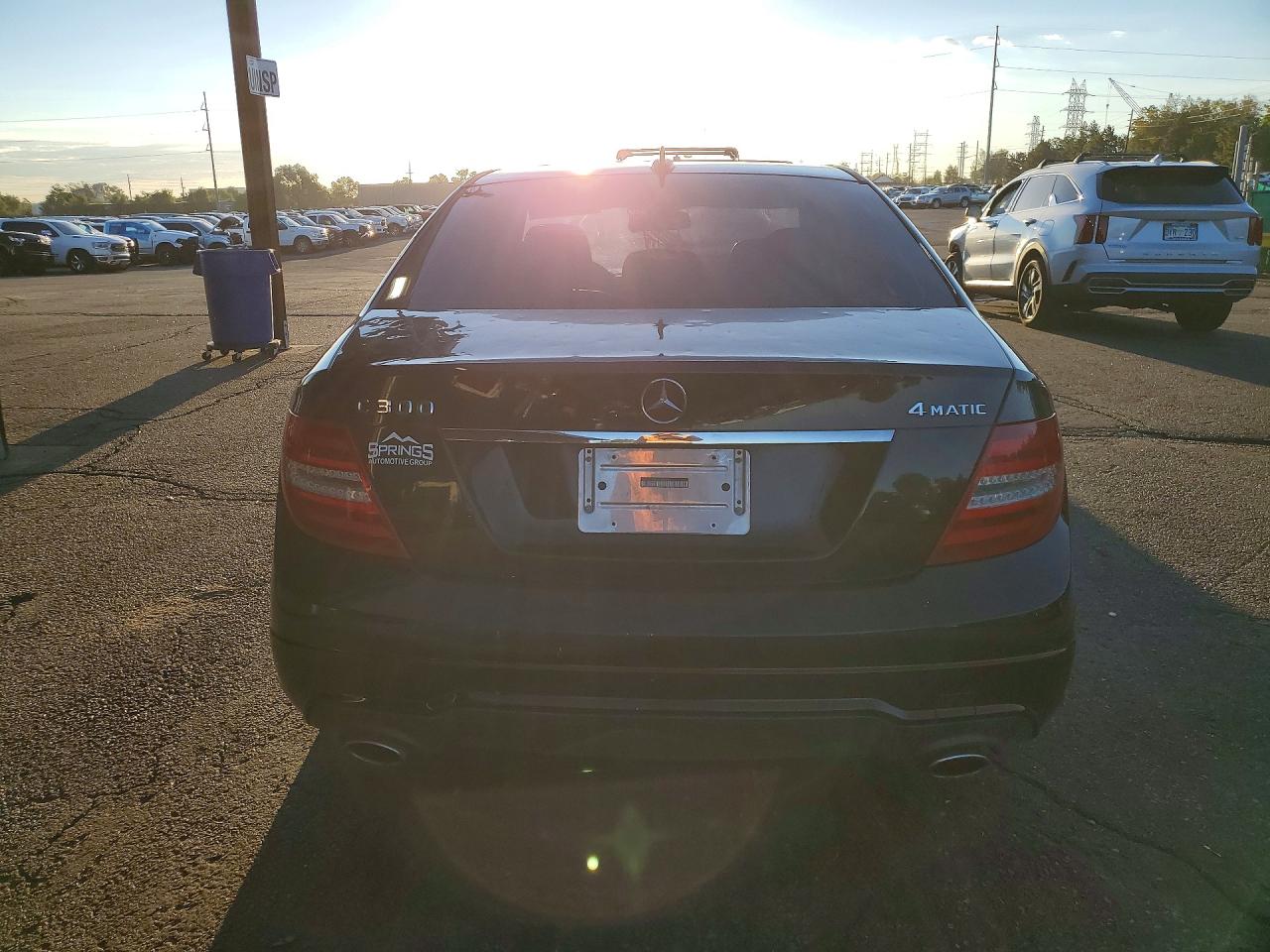 2012 Mercedes-benz C 300 4matic Black vin: WDDGF8BB9CR202027