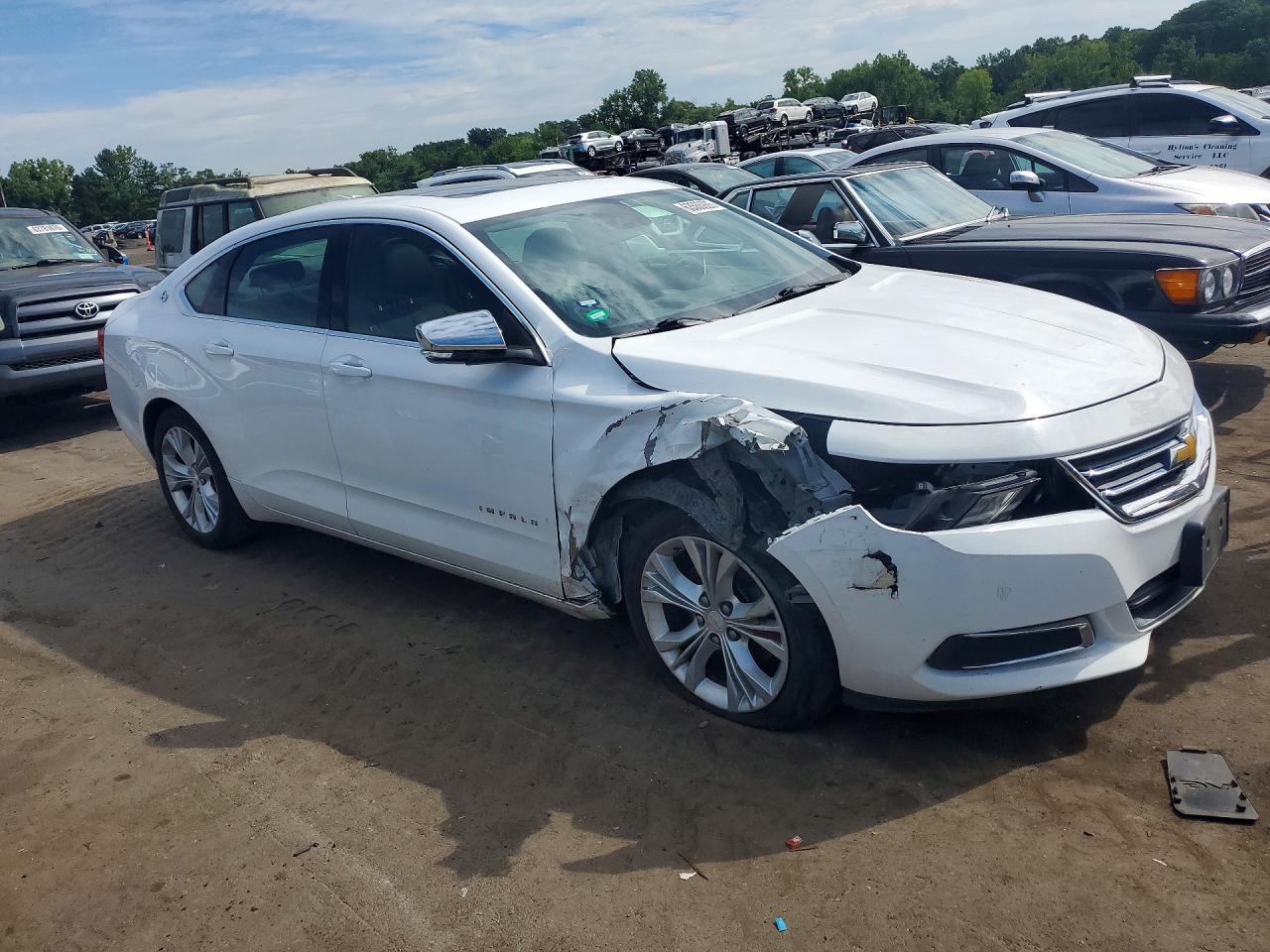 2014 Chevrolet Impala Lt White vin: 1G1115SL2EU144034