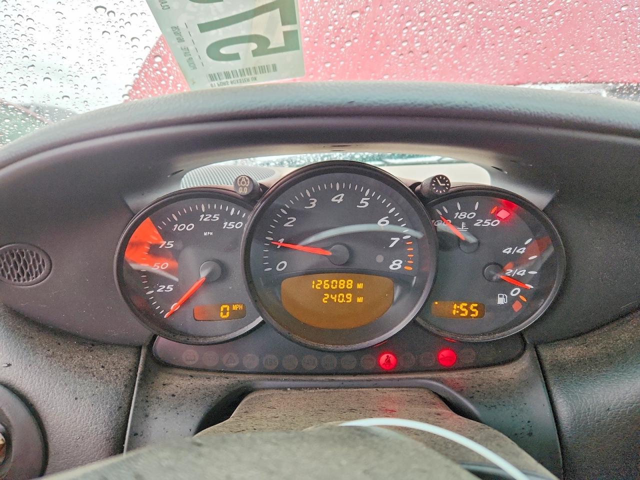 2001 Porsche Boxster Red vin: WP0CA29871U621728