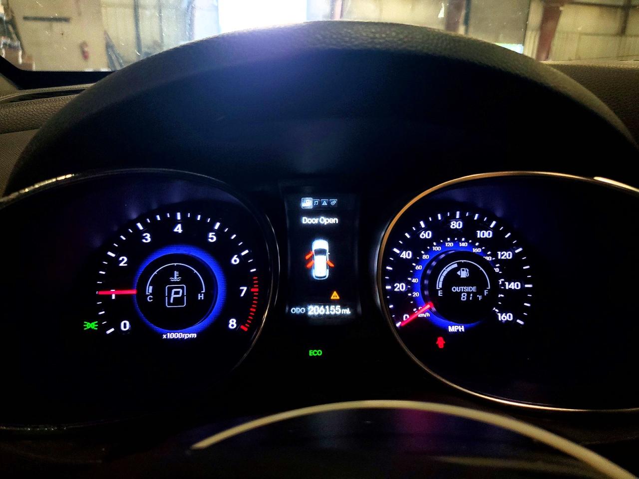 2013 Hyundai Santa Fe Sport 2.0t Black vin: 5XYZUDLA4DG072942