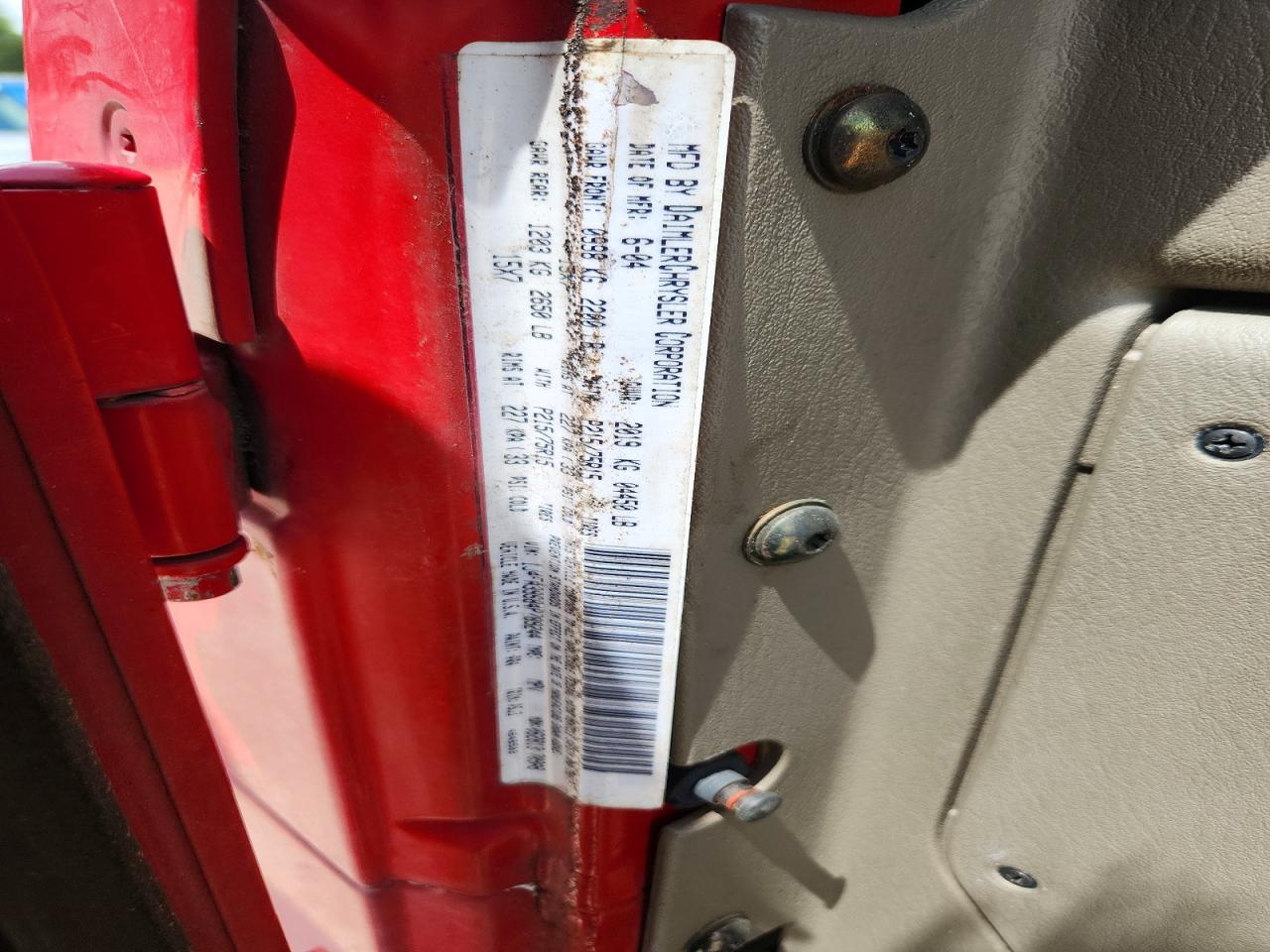 2004 Jeep Wrangler X Red vin: 1J4FA39S84P789244