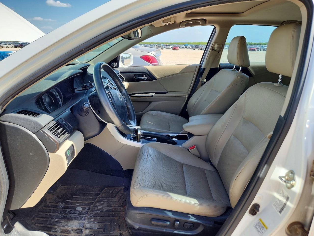 2015 Honda Accord Exl White vin: 1HGCR2F84FA073548