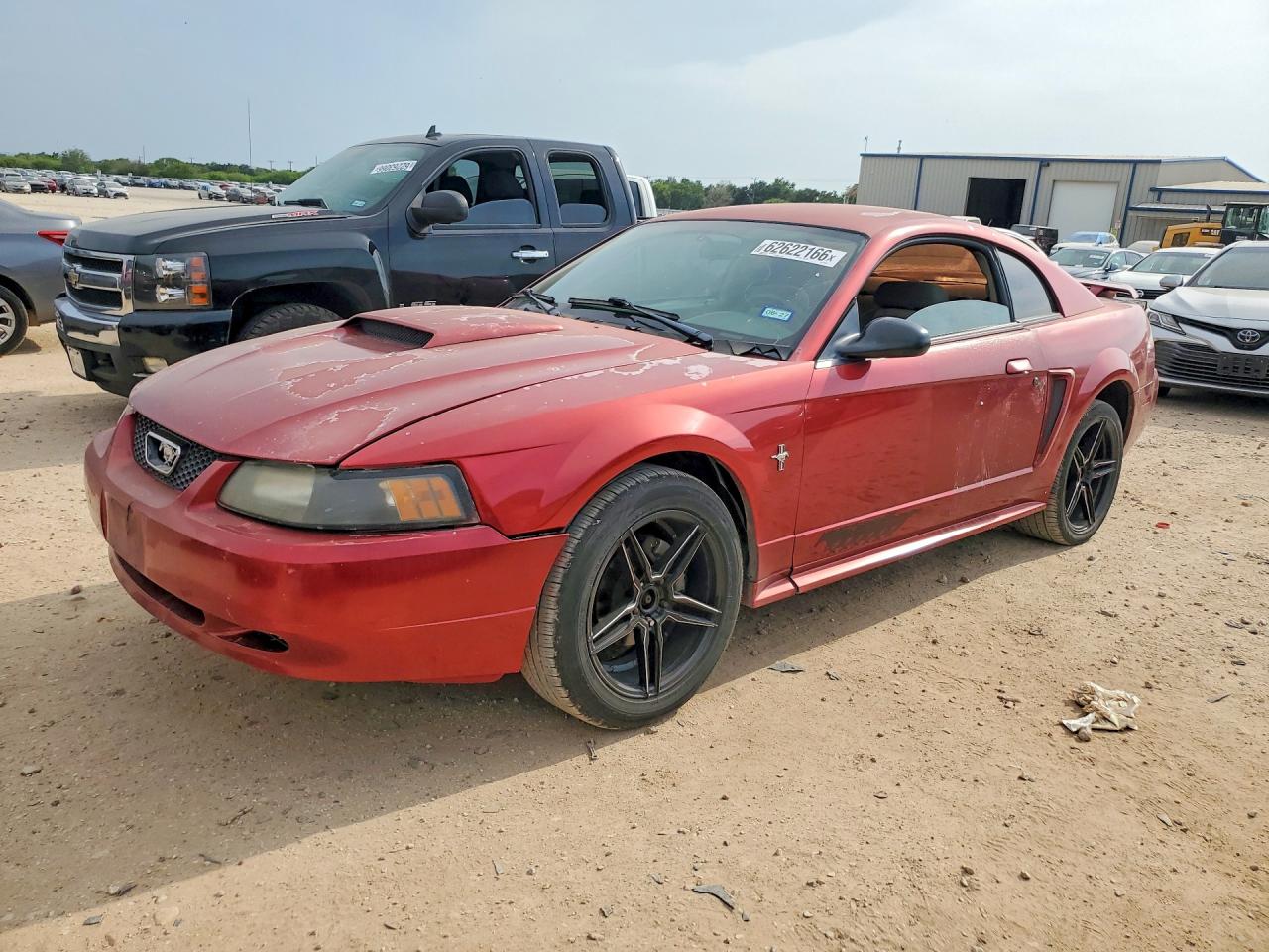 2003 Ford Mustang 2dr Red vin: 1FAFP40453F339019