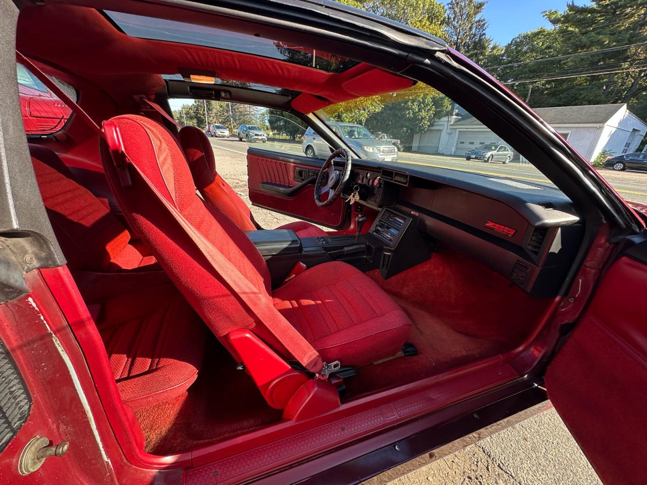 1988 Chevrolet Camaro Burgundy vin: 1G1FP21F1JL138014