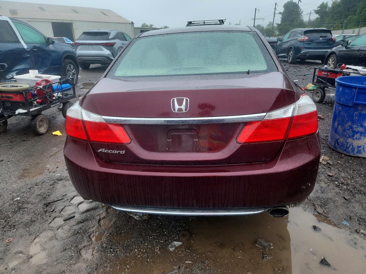 2014 Honda Accord Lx Maroon vin: 1HGCR2F35EA059435
