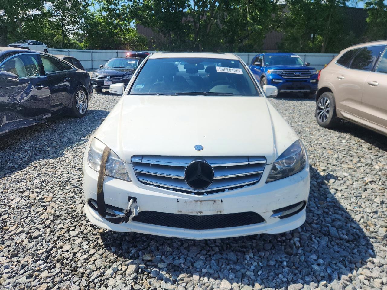 2011 Mercedes-benz C 300 4matic White vin: WDDGF8BB9BR148467