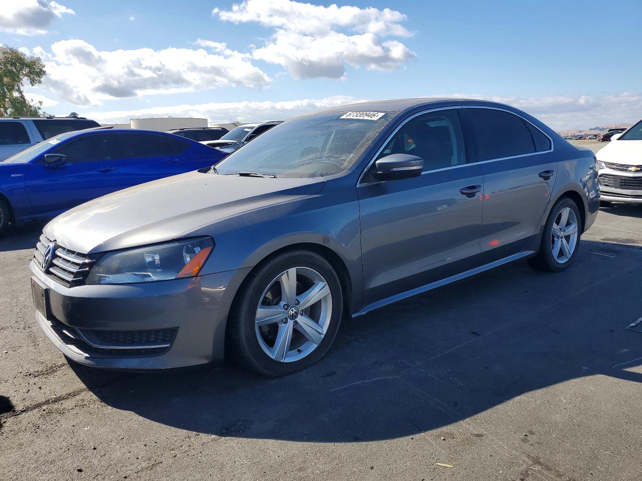 2012 Volkswagen Passat Se Gray vin: 1VWBN7A36CC078858