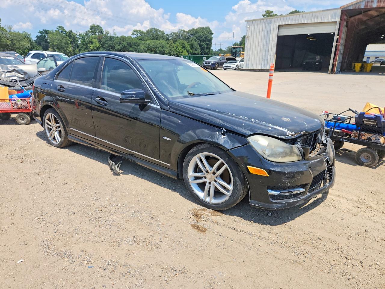 2012 Mercedes-benz C 250 Black vin: WDDGF4HB7CR220879