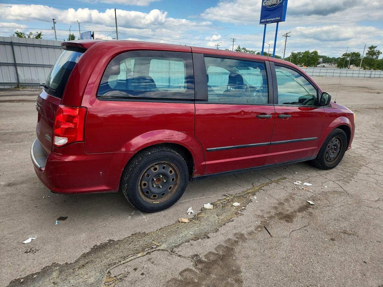 2014 Dodge Grand Caravan Se Maroon vin: 2C4RDGBG7ER420771